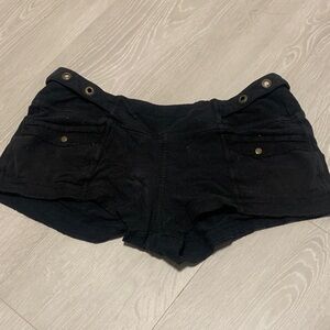 Women's Black Cargo Shorts
